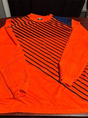 Vizari Cassini Goalkeeper Jersey Neon Orange Navy Blue Size Adult  XL